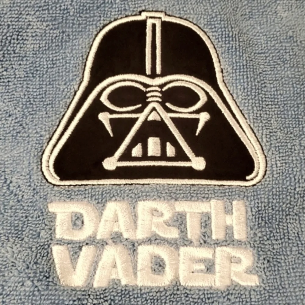 Disney Star Wars Embroidered Darth Vader Blue Bath Towel